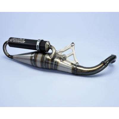 POLINI Scooter Team 4 Full Exhaust System Stainless Steel/Carbon - Peugeot Kisbee 50 200.0423
