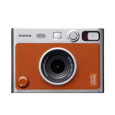 Cámara Instantánea Fujifilm Instax Mini EVO | Tamaño de Imagen 62x46mm | Espejo para Selfies | Exposición Automática | Color Marrón
