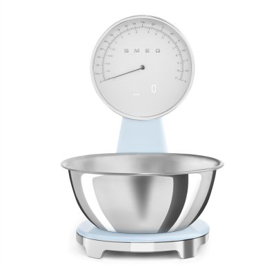 SMEG ANALOG AND DIGITAL KITCHEN SCALE PASTEL BLUE KSF01PBWW