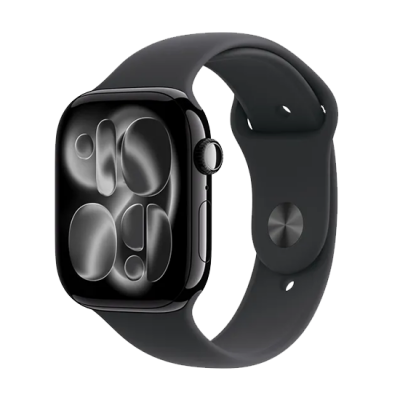 Watch Apple Watch Series 11 (2025) GPS 46mm Jet Black Aluminium Case with Sport Band S/M - Black