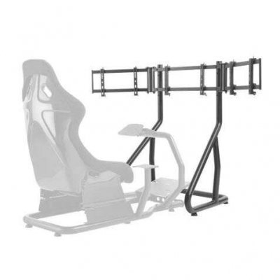 Cromad Soporte para 3 Monitores de 24 a 32 Ideal para Utilizar con Simulator Cockpit Seat - Sistema Antirrobo - Peso Max. 50kg - VESA de 75x75 hasta 400x200