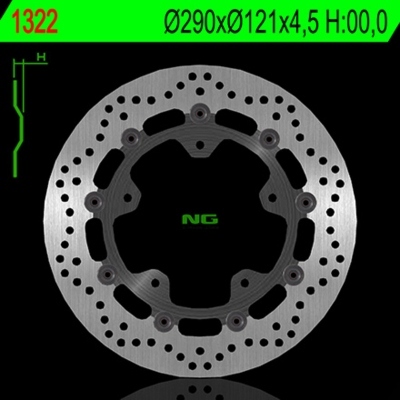 Disco de freno NG flotante 1322 Ø290 x Ø121 x 4.5 1322