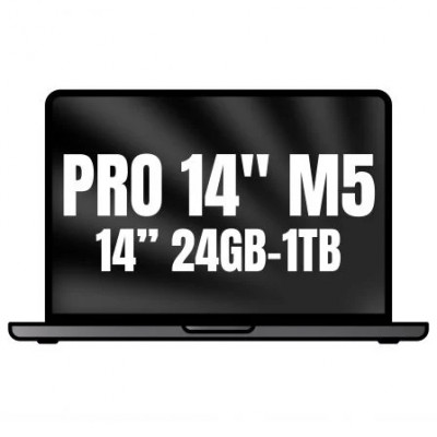 Apple Macbook Pro 14/ M5 Pro 15-Core CPU/ 24GB/ 1TB SSD/ 16-Core GPU/ Negro Espacial