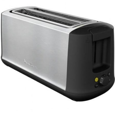 Tostador Moulinex Subito Select LS342D10 - 1700W | 2 ranuras largas | Acero inoxidable | Plateado y Negro