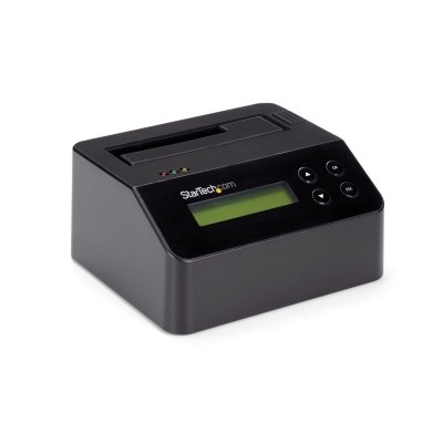 StarTech.com Borrador Autónomo USB 3.0 a SATA III de 1 Bahía para Disco Duro o SSD - Sanitizador - 4Kn - 9 Modos de Borrado - Pantalla LCD - Puerto DB-9 de Impresora - TAA