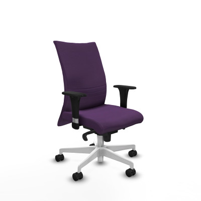 Albacete confidente sincro bali morado brazos 1D base blanca ruedas 65 mm nailon