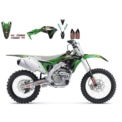 Kit de adhesivos Blackbird Réplica Team Monster Energy 2016 Kawasaki 2424R8 2424R8