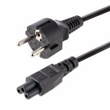 StarTech.com Cable de 3m de Alimentación de Repuesto para Ordenador Portátil, EU Schuko a C5, 2,5A 250V, 18AWG, para Cargador de Portátiles, Hoja d