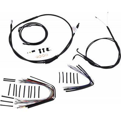 Kit completo líneas/cables en vinilo negro para manillar Ape Hanger BURLY BRAND B30-1020