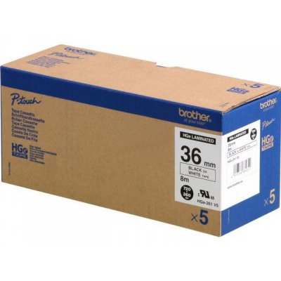 CINTA NEGRA S/BLANCO 5UD 36X8