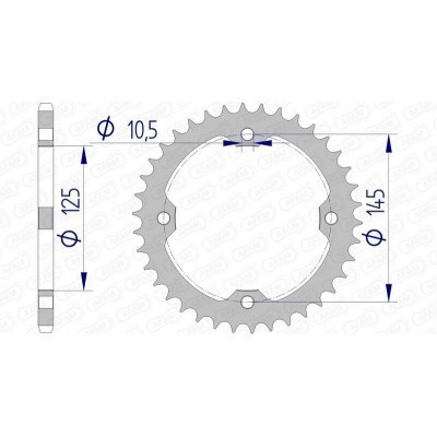 Corona AFAM aluminio 13407 - Paso 520 13407-39