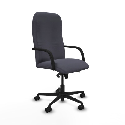 Letur basculante bali gris oscuro brazos poliuretano base nailon ruedas 65 mm nailon