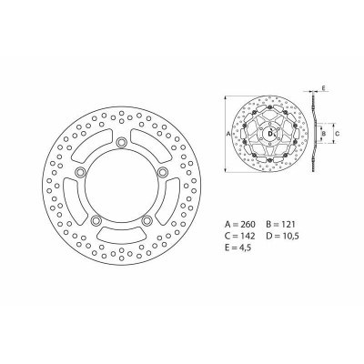 Disco de freno Brembo 68B407B4 68B407B4