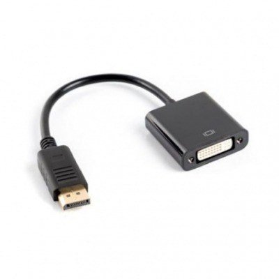 ADAPTADOR DISPLAYPORT MACHO A DVI-D (24+1)* HEMBRA LANBERG AD-0007-BK - RESOLUCIÓN HASTA 1920X1200 - CABLE 10CM