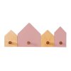 Percha infantil con forma de casitas madera/rosa · Casas H133-M9759