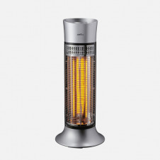 Estufa Elec.de Carbono Yuma 900w Plata/negro 2pot Oscilante 2elm.,antivuelco.63x26x26cm