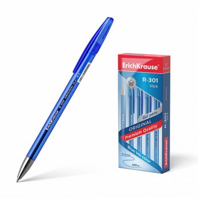 R-301 Bolígrafo de gel con tapa Azul 12 pieza(s)