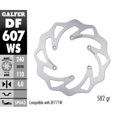 Disco de freno Wave® GALFER DF607WS