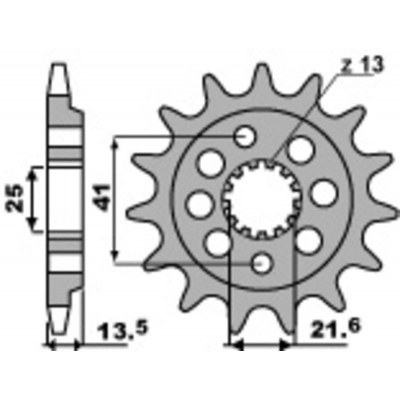 Piñón PBR acero estándar 2099 - Paso 520 2099.14.18NC