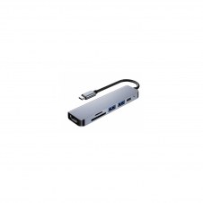 3GO HUB3UCRH4K hub de interfaz USB 3.2 Gen 1 (3.1 Gen 1) Type-C 5000 Mbit/s Gris