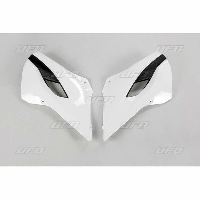 Plásticos laterales de radiador UFO Husqvarna blanco/amarillo HU03353-W HU03353#W