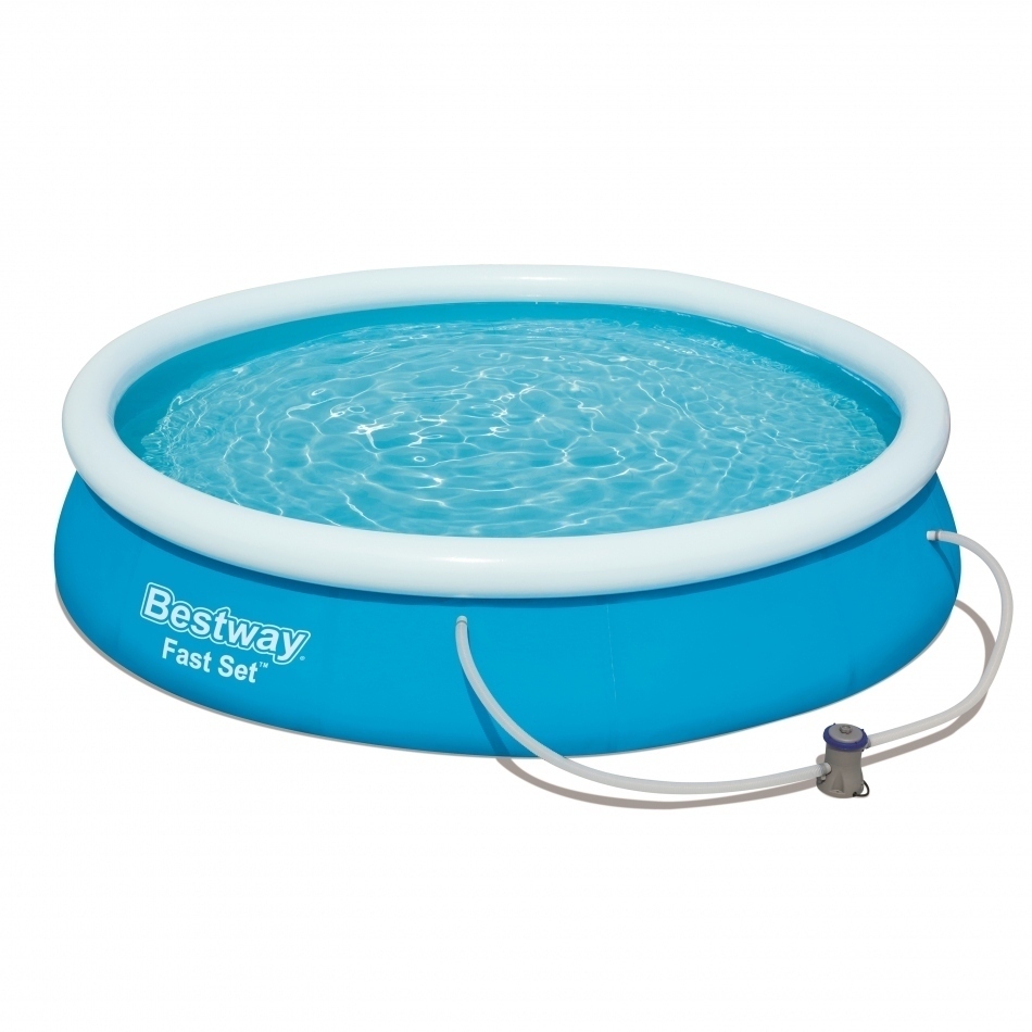 Bestway 57274 - piscina desmontable autoportante fast set 366x76 cm depuradora de cartucho de 1.249 litros - hora