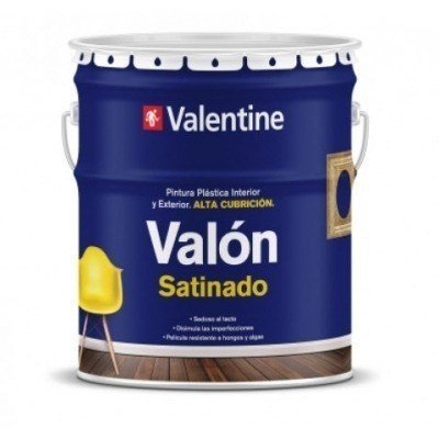 PINTURA PLÁSTICA INTERIOR/EXTERIOR SATINADA VALON 4L BLANCO