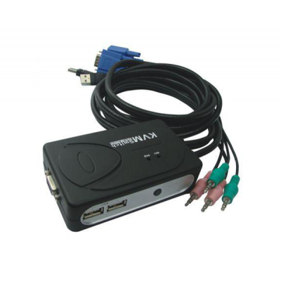KVM Switch Nanocable 10.12.0001/ PC - CPU: 2 VGA + 2 USB + 4 JACK 3.5 / CONSOLA: 2 USB + VGA + 2 JACK 2.5/ 1.4m