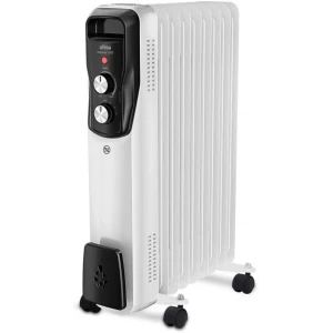 Radiador de aceite Ufesa Antares 2000, 2.000 W, 9 elementos, termostato regulable, blanco