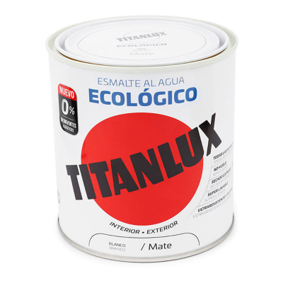 Esmalte ecológico al agua blanco mate 250ml titanlux 02t056614
