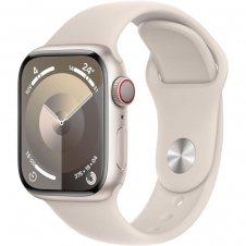 apple watch series 9 gps + cellular caja de aluminio blanco estrella de 41mm, color de correa blanco estrella correa deportiva talla s/m