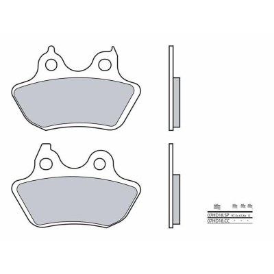 Pastillas de freno sinterizadas Brembo 07HD18SP 07HD18SP