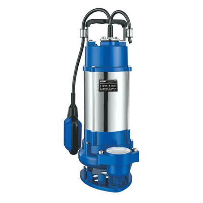 Blim Bomba Sumergible para Aguas Sucias - Potencia 2HP - Solidos hasta 10mm - IP68 - Monofasica - Velocidad 2850rpm - Proteccion Termica - Servicio Continuo S1 - Inmersion 5m - Color Acero y Azul