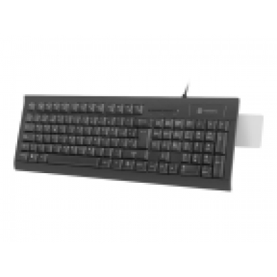 TECLADO NATEC MORAY CON LECTOR DE TARJETAS INTELIGENTES USB NEGRO