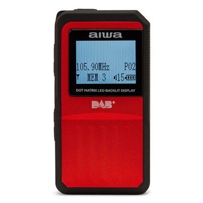 Radio portatil de bolsillo aiwa rd - 20dab rojo
