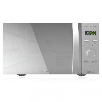 Microondas Cecotec ProClean 8110/ 1000W/ Capacidad 28L/ Función Grill/ Acero Inoxidable