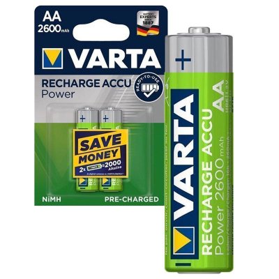 Pack 2 Baterias R06 AA NiMh 2600mAh 1,2V VARTA