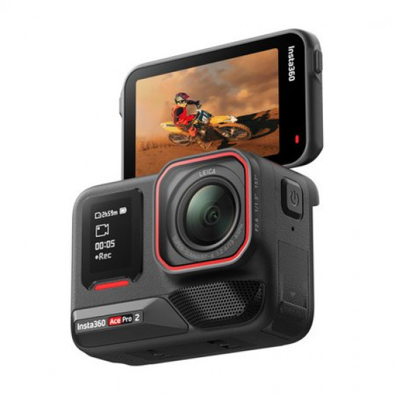 Cámara deportiva Insta360 Ace Pro 2 Dual Battery Bundle, vídeo 8K30, sensor 1/1,3