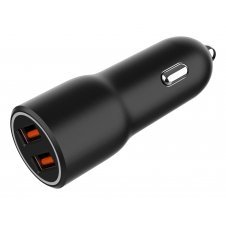 Gembird TA-UC-A2QC36-CAR-01 cargador de dispositivo móvil Teléfono móvil, Smartphone Negro Encendedor de cigarrillos Carga rápida Auto