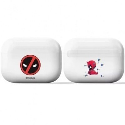 Estuche Protector AirPods PRO Leotec Deadpool 002 Marvel/ Blanco