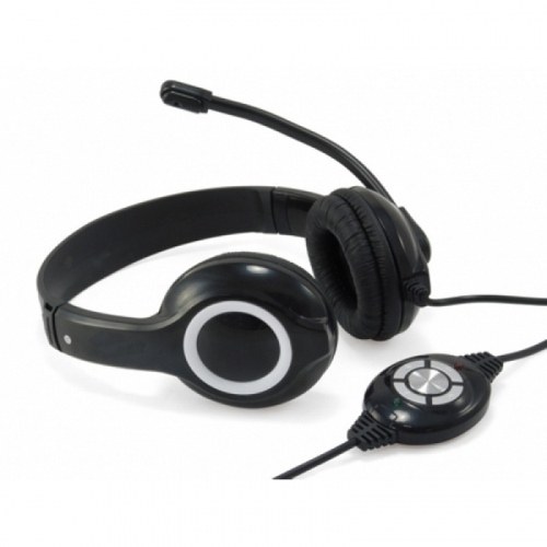 Conceptronic CCHATSTARU2B Auriculares con Microfono USB Negro-Blanco