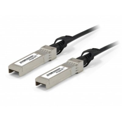 DAC-0101 Cable de fibra óptica e InfiniBand 1 m SFP+ Negro, Acero inoxidable