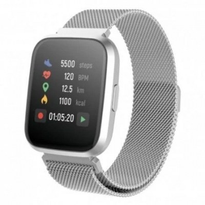 Smartwatch Forever ForeVigo2 SW-310/ Notificaciones/ Frecuencia Cardíaca/ Plata