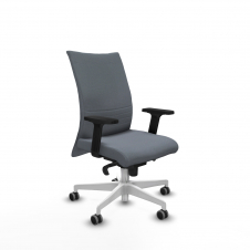 Piqueras y Crespo Albacete confidente sincro bali gris brazos 2D base blanca ruedas 65mm engomadas