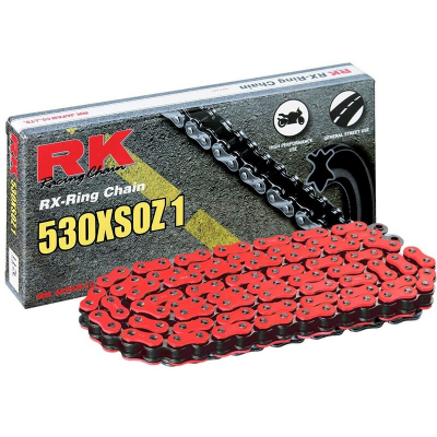 Cadena RK FR530XSOZ1 con 130 eslabones rojo RR530XSO-130