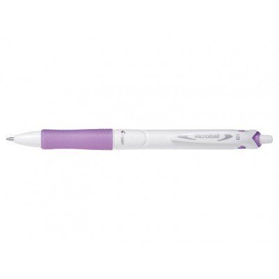 Pilot Boligrafo de Bola Retractil Acroball PureWhite - Recargable - Fabricado con Plastico Reciclado - Punta Redonda 1mm - Trazo 0.28mm - Grip Ergonomico - Color Violeta