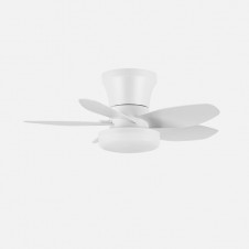Ventilador Dc Haran 15w 1800lm Blanco 5asp 62d 3000 K-4200k-6500k Regulable Intensidad+Remoto+temporizador+memoria