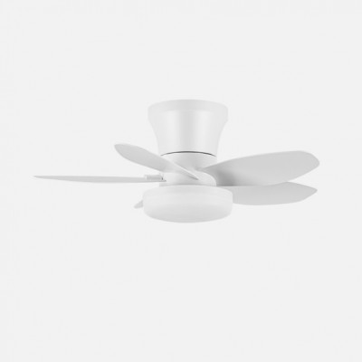 Ventilador Dc Haran 15w 1800lm Blanco 5asp 62d 3000 K-4200k-6500k Regulable Intensidad+Remoto+temporizador+memoria