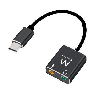 Ewent EC1645 Cable adaptador de audio USB tipo C con 2 jack de 3,5 mm