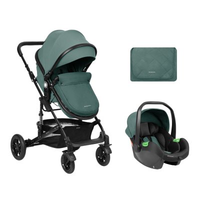 Carrito de bebé Kikkaboo 3 en 1 asiento transf. Amaia Menta